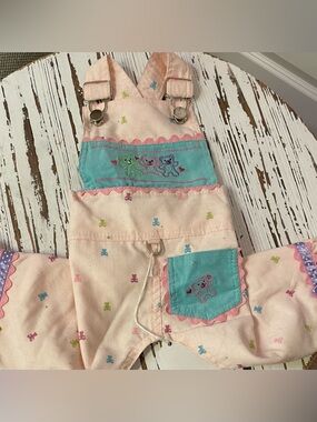 Pink Embroidered Teddy Pocket Pet Overalls
XL